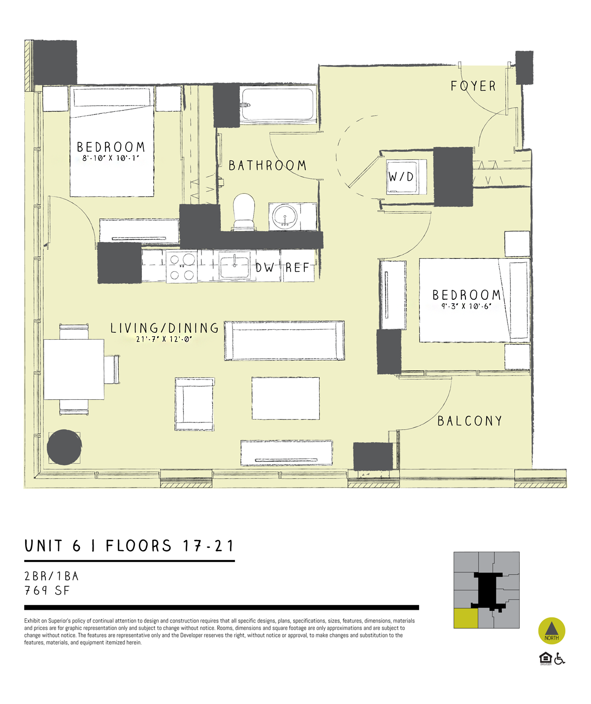 One Bedroom + Den 06B