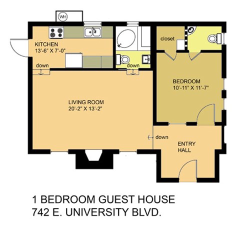 742 E University Blvd 1-2 Beds Duplex/Triplex for Rent - Photo Gallery 7