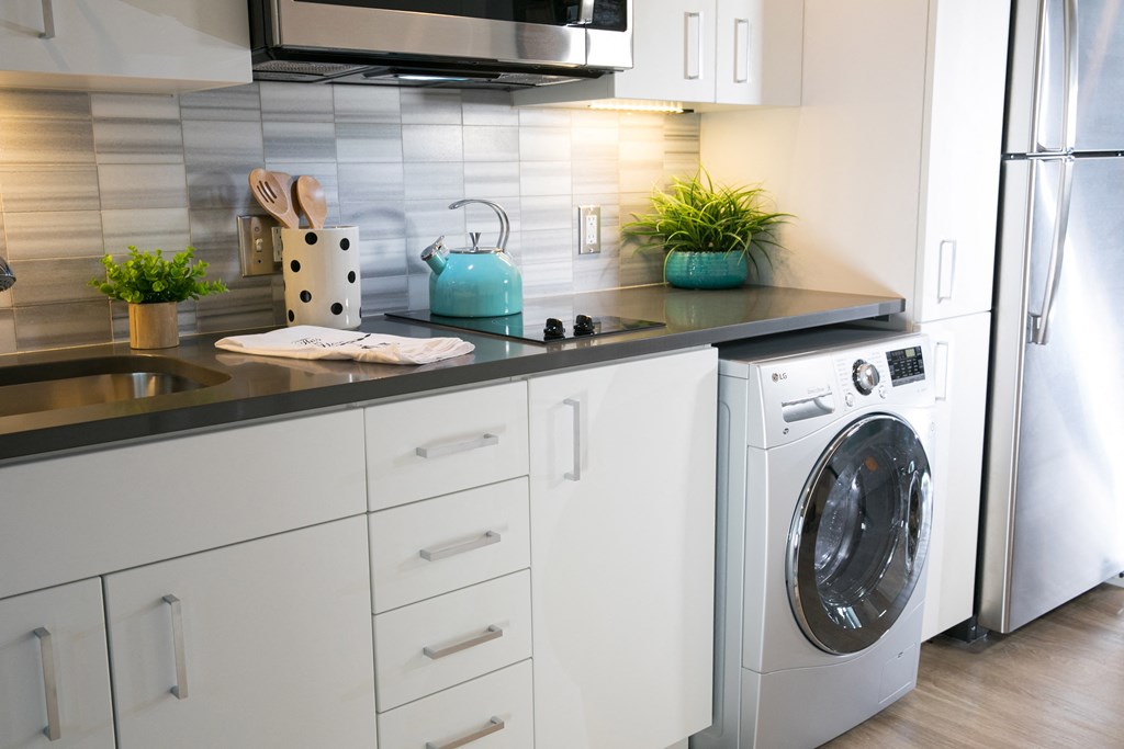 Washer Dryer Combination in Studio Apartment