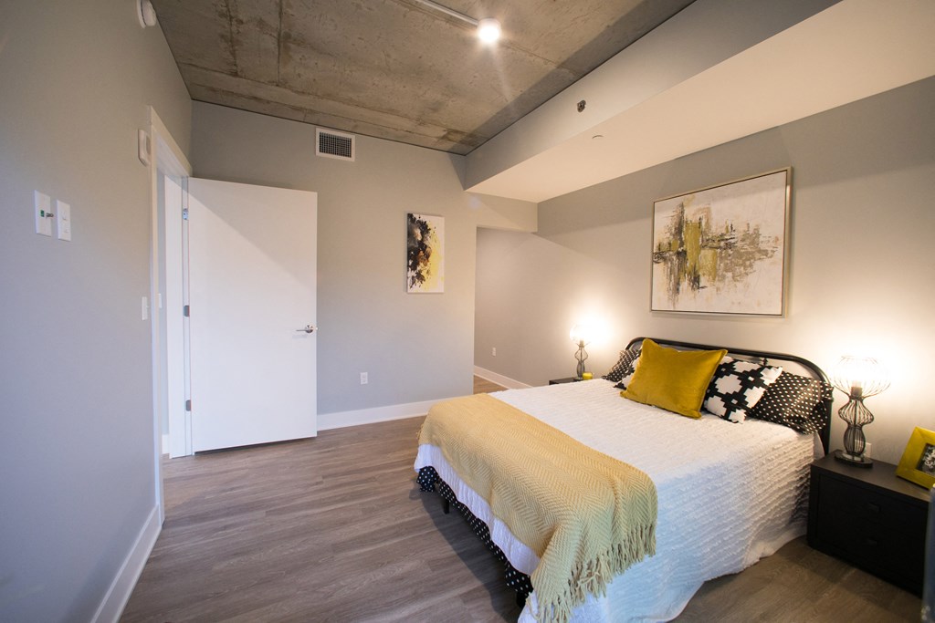 Wood Plank Flooring in Bedroom