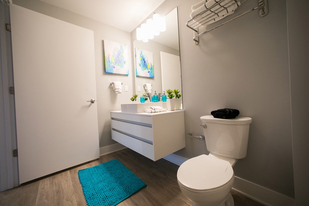 Floating Vanity in Master Bathroom