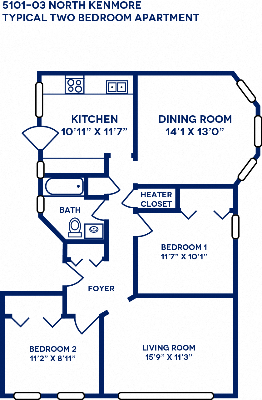 5439 N Kenmore 1-4 Beds Apartment, Affordable for Rent - Photo Gallery 6