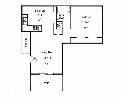 1 bedroom 1 bath