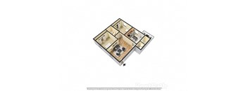 2 Bedroom 1 Bathroom 850 Sq. Ft. Flint Floor plan at Sandstone Court Apartments, Greenwood, 46142