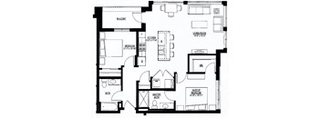1051sf- Penthouse w/Balcony