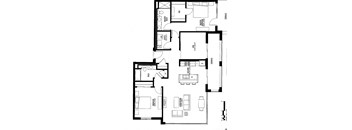 1433sf- Penthouse w/ 2 Balconies