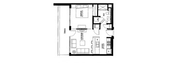 603sf- Penthouse w/Balcony