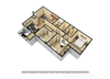 Three Bedroom 3D View Floor Plan at Walnut Creek Apartments, Kokomo, IN Three Bedroom 3D View Floor Plan at Walnut Creek Apartments, Kokomo, IN