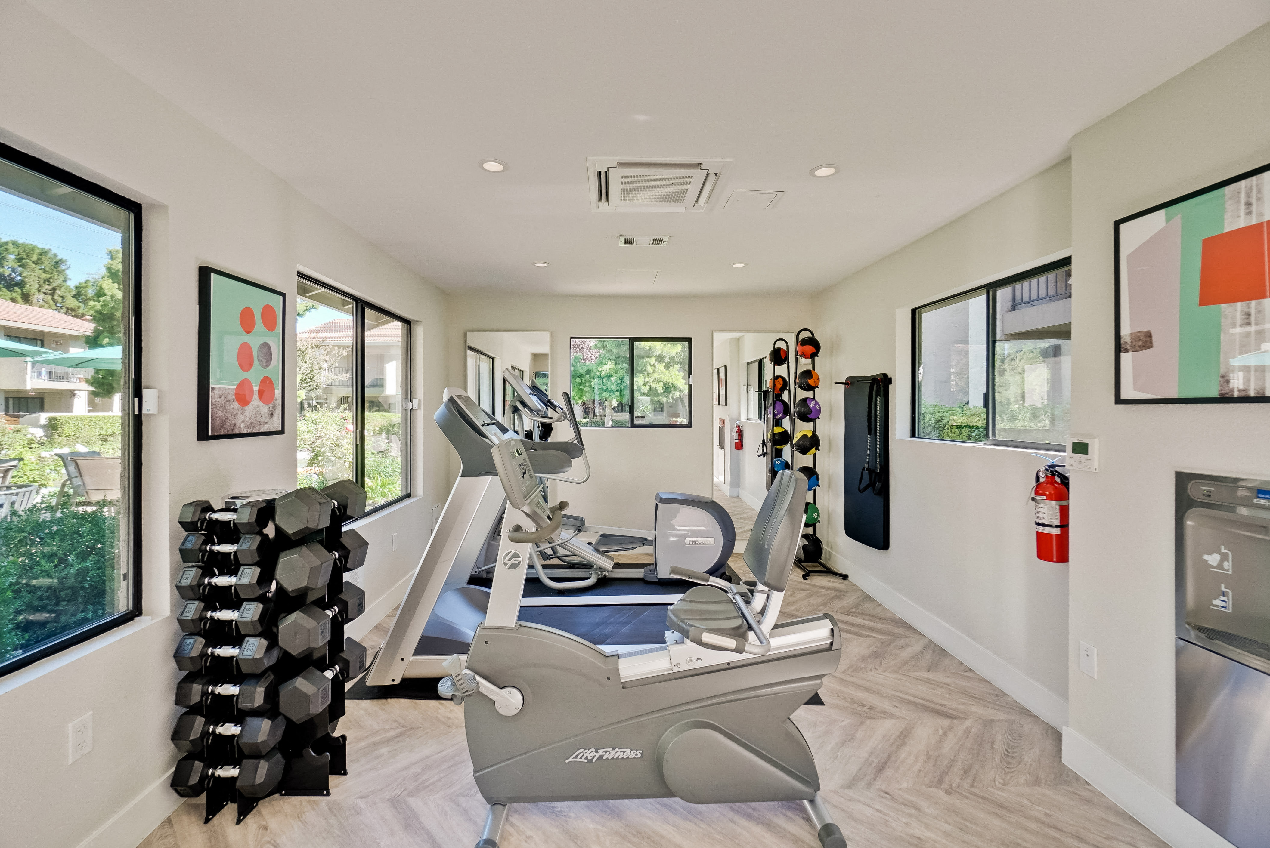 Apartments for Rent San Jose CA - Villas Willow Glen - Fitness Studio with Treadmills and Weights