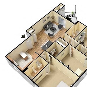 3 BED