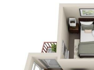 Floorplan Traditional 1bd 1ba - A Floor Plan at Link Apartment Homes, Seattle, 98126