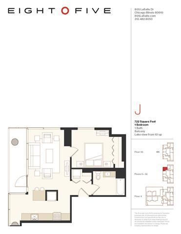 A1 Floor Plan A1 Floor Plan at Eight O Five, Chicago, Illinois
