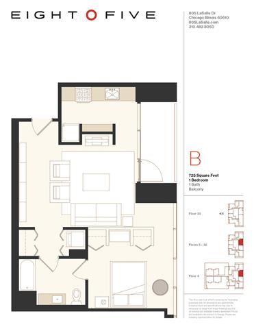 A2 Floor Plan A2 Floor Plan at Eight O Five, Illinois