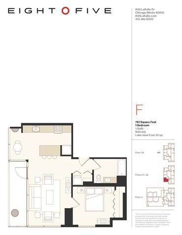 A3 Floor Plan A3 Floor Plan at Eight O Five, Chicago, IL, 60610