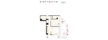 A4W Floor Plan at Eight O Five, Chicago, Illinois