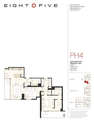 A7PH Floor Plan A7PH Floor Plan at Eight O Five, Illinois