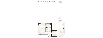 Convertible 2 Floor Plan at Eight O Five, Chicago, 60610