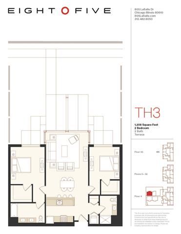 D3TE Floor Plan D3TE Floor Plan at Eight O Five, Illinois, 60610