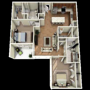 Grove Floor Plan at Berkshire Main Street, Durham