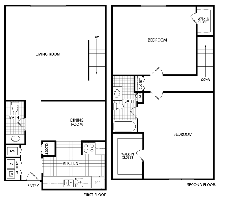 2 Bed 1.5 Bath - WB-2B Townhome