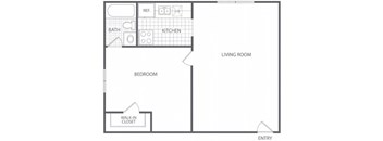 1 Bed 1 Bath - HC-B