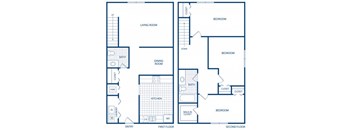 3 Bed 1.5 Bath WB-3B Townhome