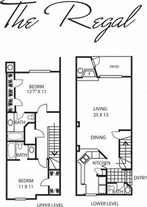 2 Bed 2.5 Baths