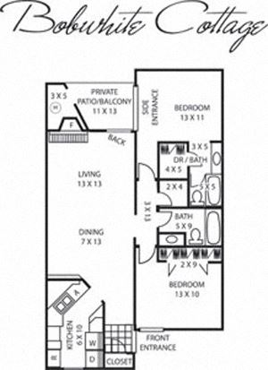 2 Bed 2 Bath