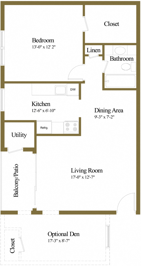 1 Bed 1 Bath