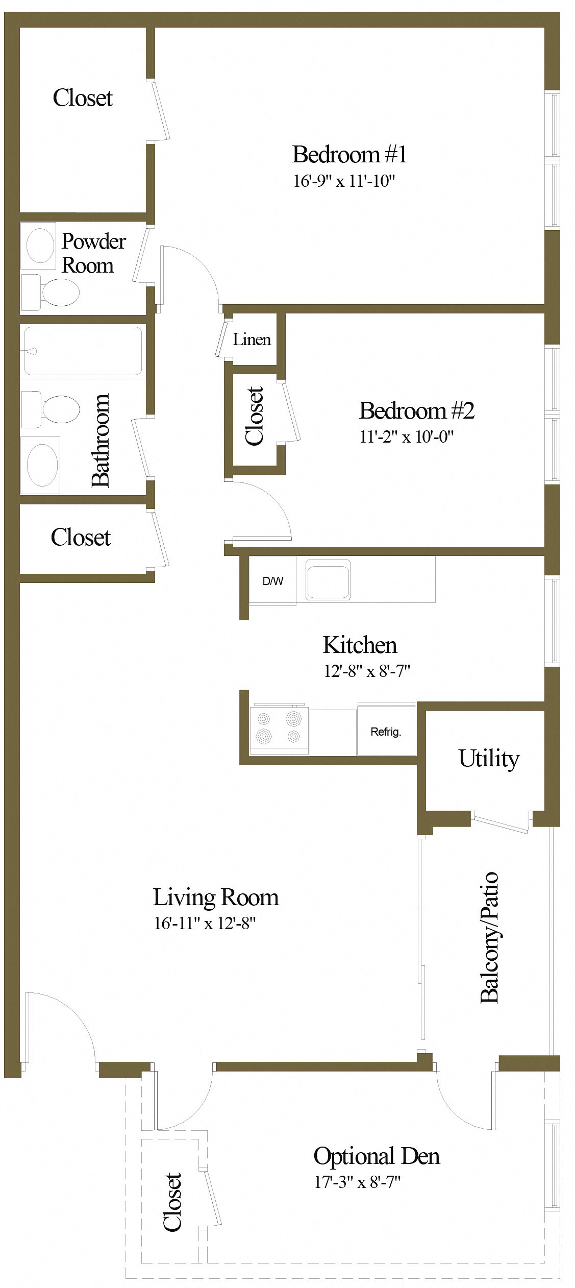 2 Bedroom 1 Bath