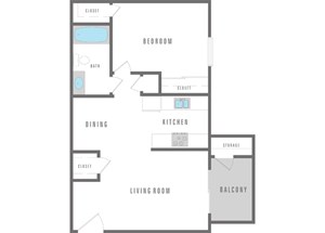 Floorplan Photos Gallery 1 bed and 1 bath