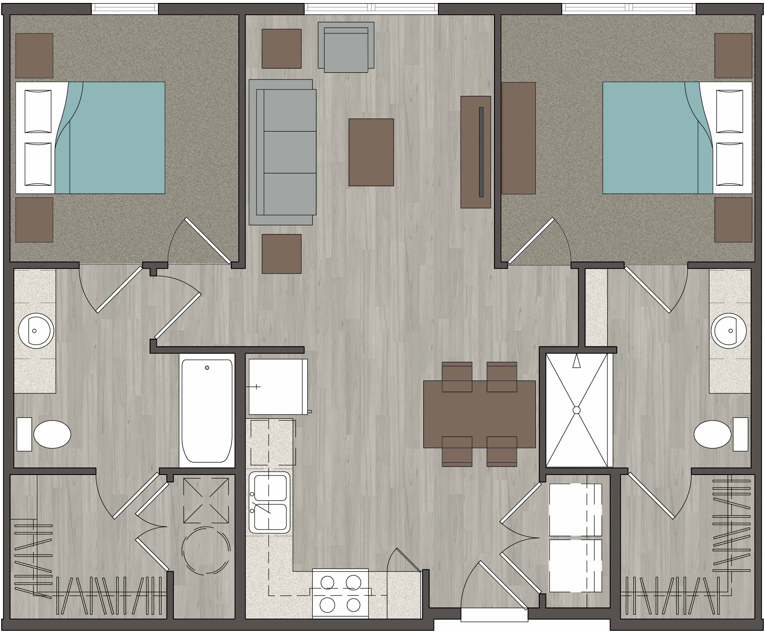 Lofts at LaVilla 2 Bedroom, 2 Bathroom