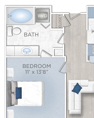 Midtown-631 1 BEDROOM 1 BATH
