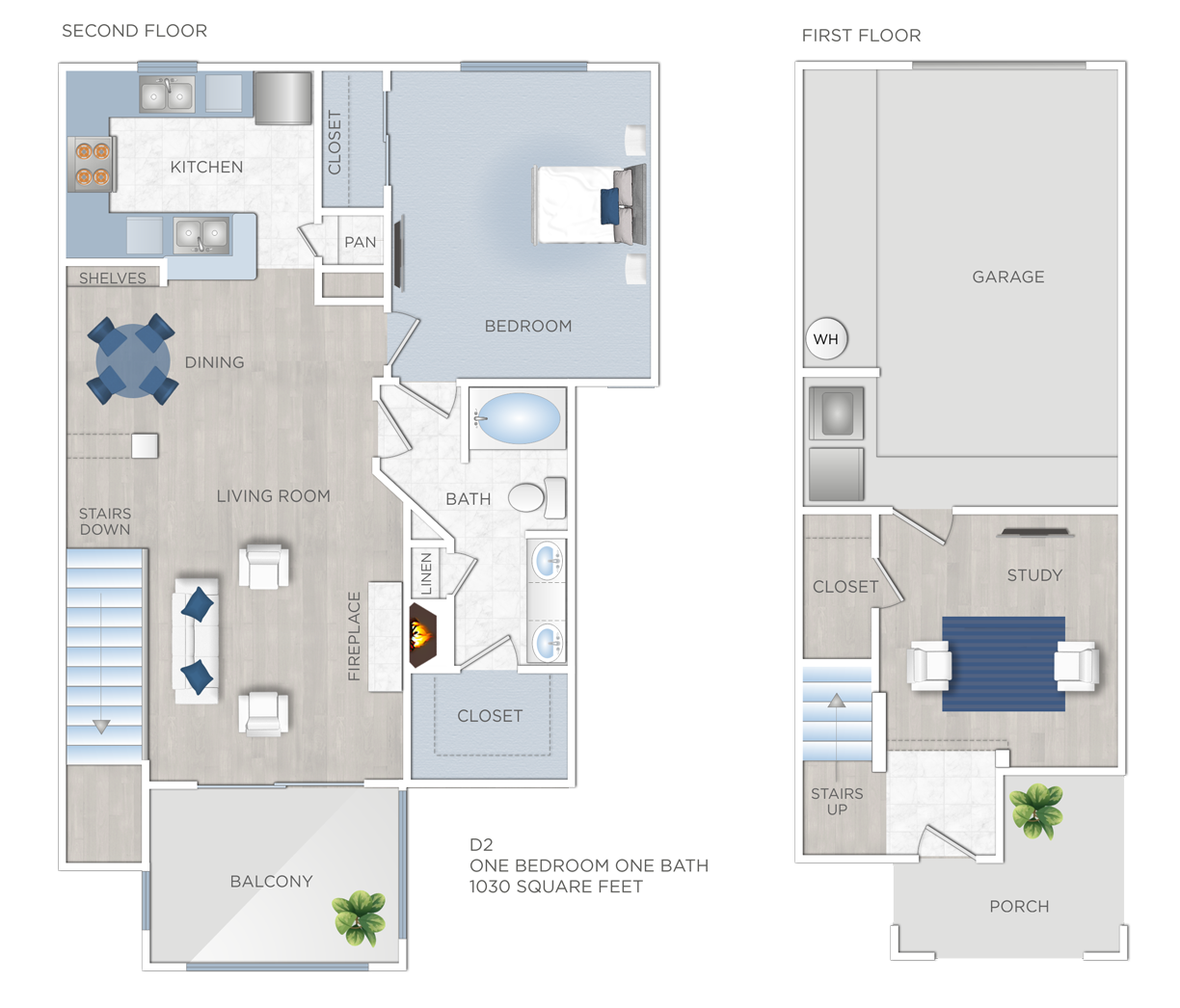 One Bedroom Apartments in Jersey Village, TX - D2 - 1030