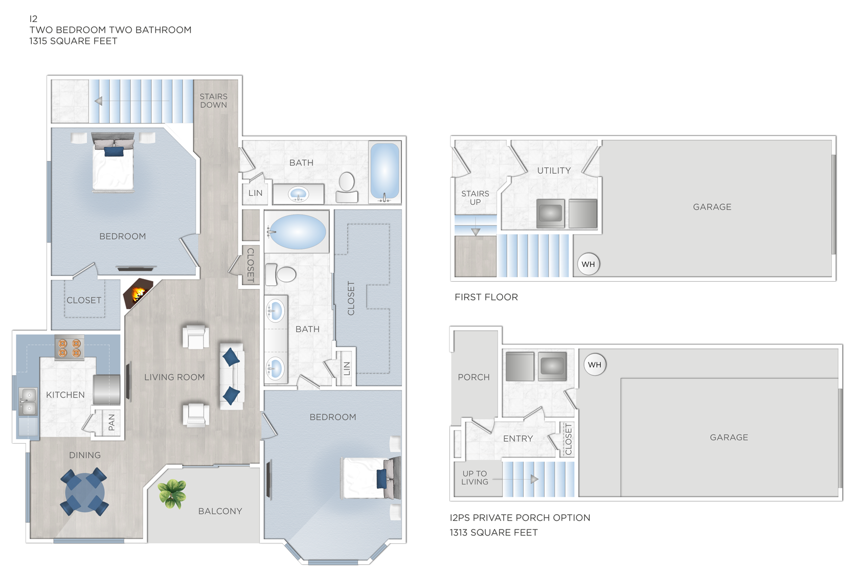 Two Bedroom Apartments in Jersey Village, TX - I2 - 1315