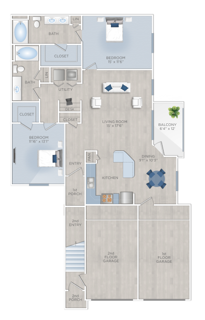Two Bedroom Apartment in Conroe, TX