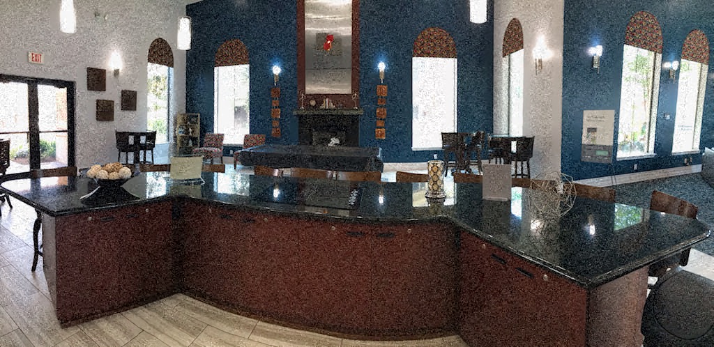 San Brisas Apartments Clubhouse Kitchen Area