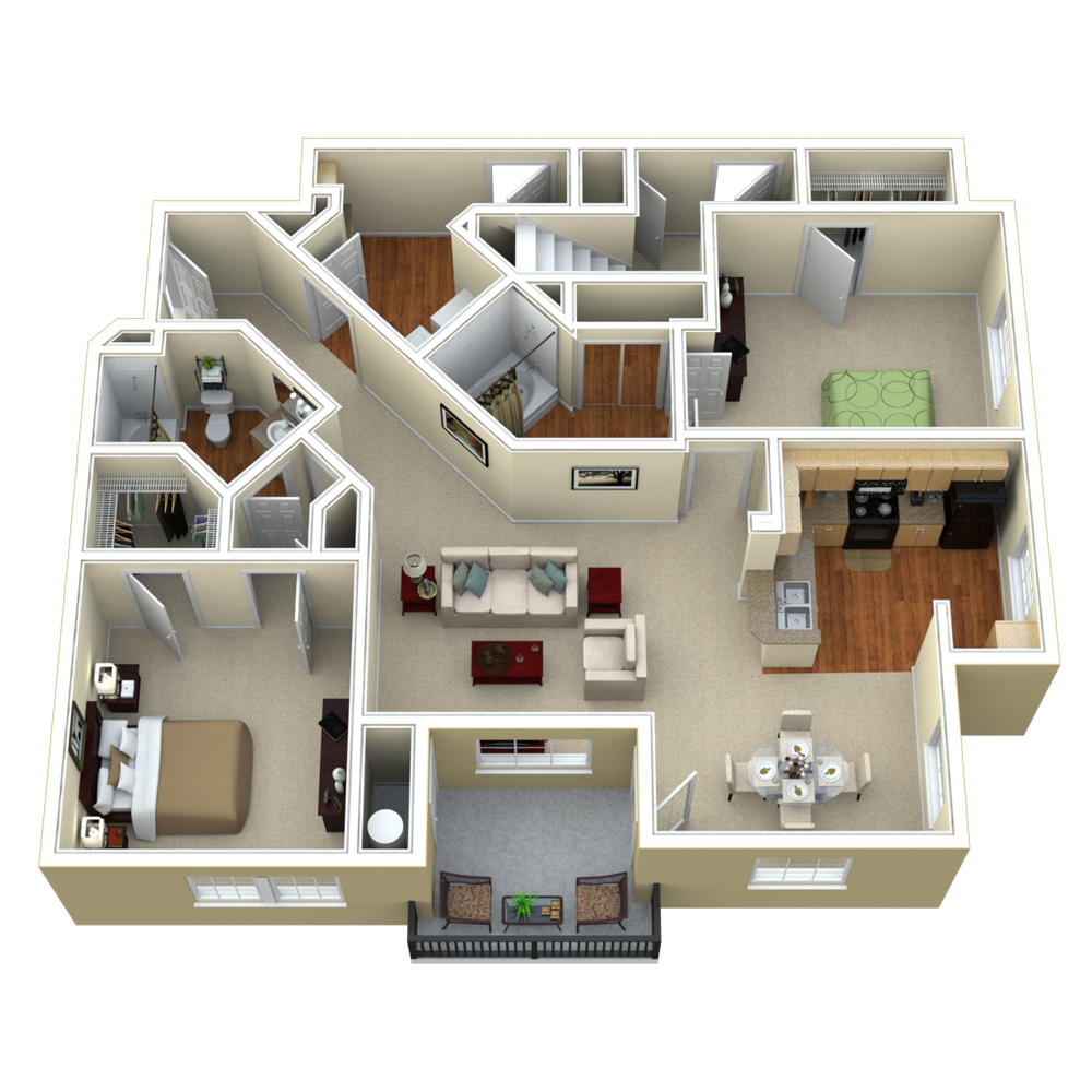 Studio, 1, 2 & 3-Bedroom Apartments | Amerige Pointe