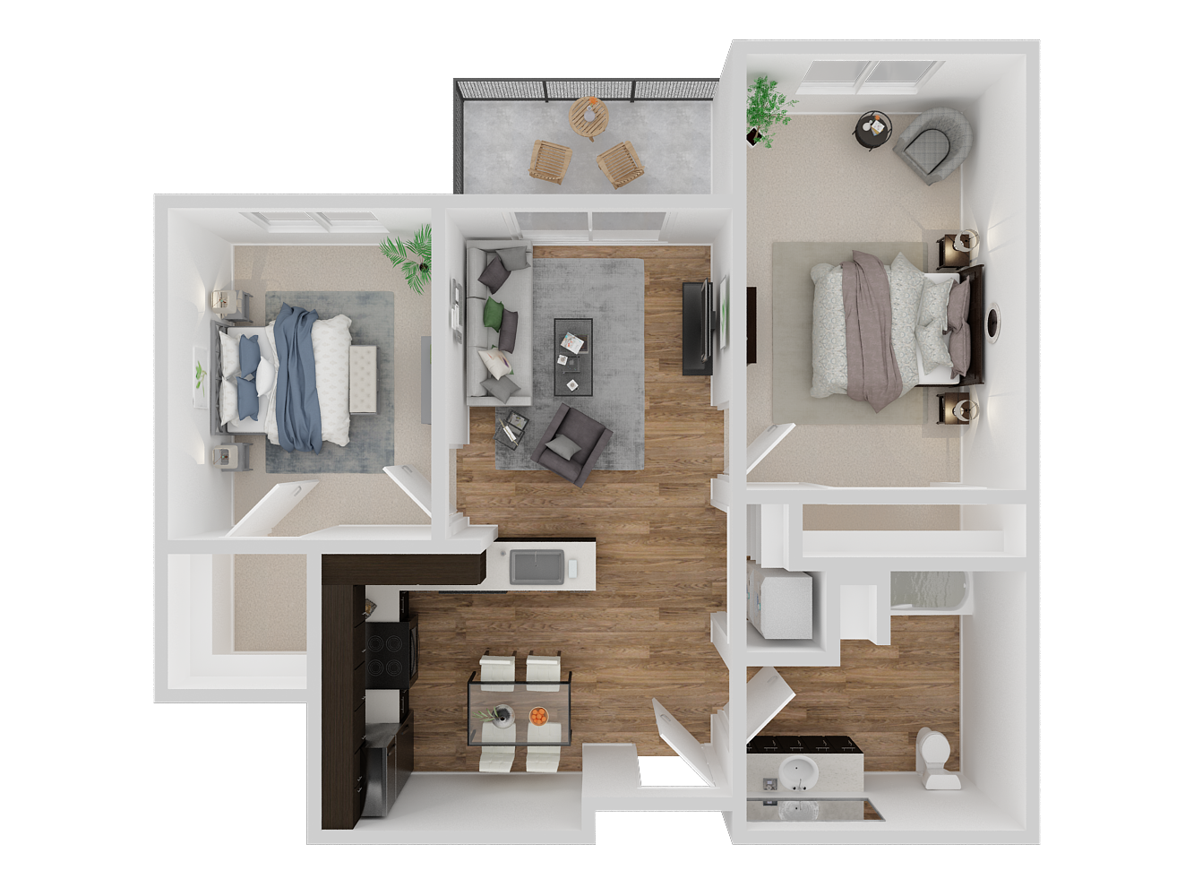 2 bedroom Floor Plan