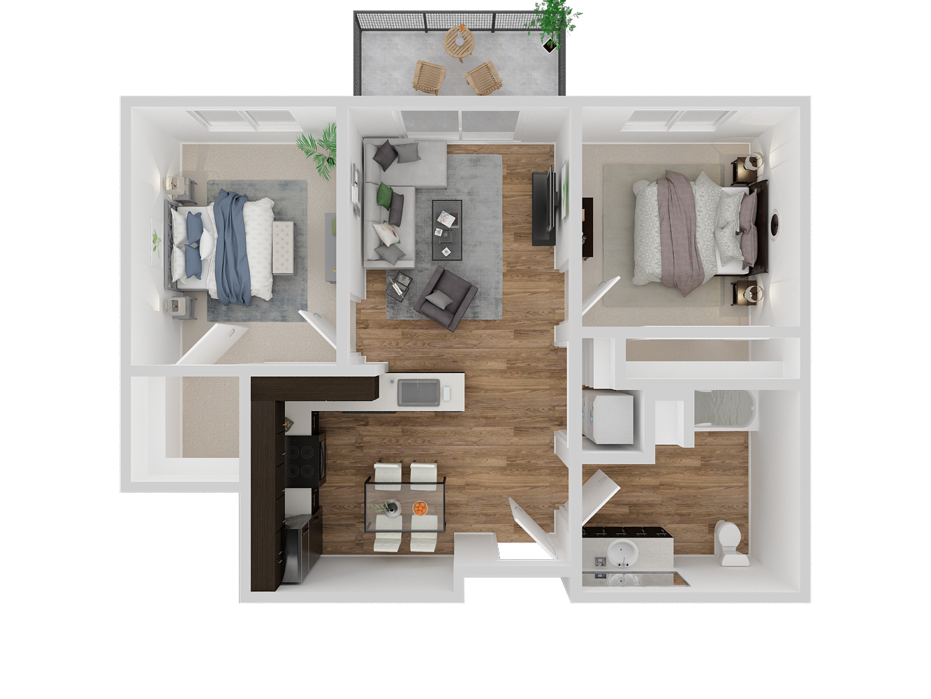 2 bedroom Floor Plan