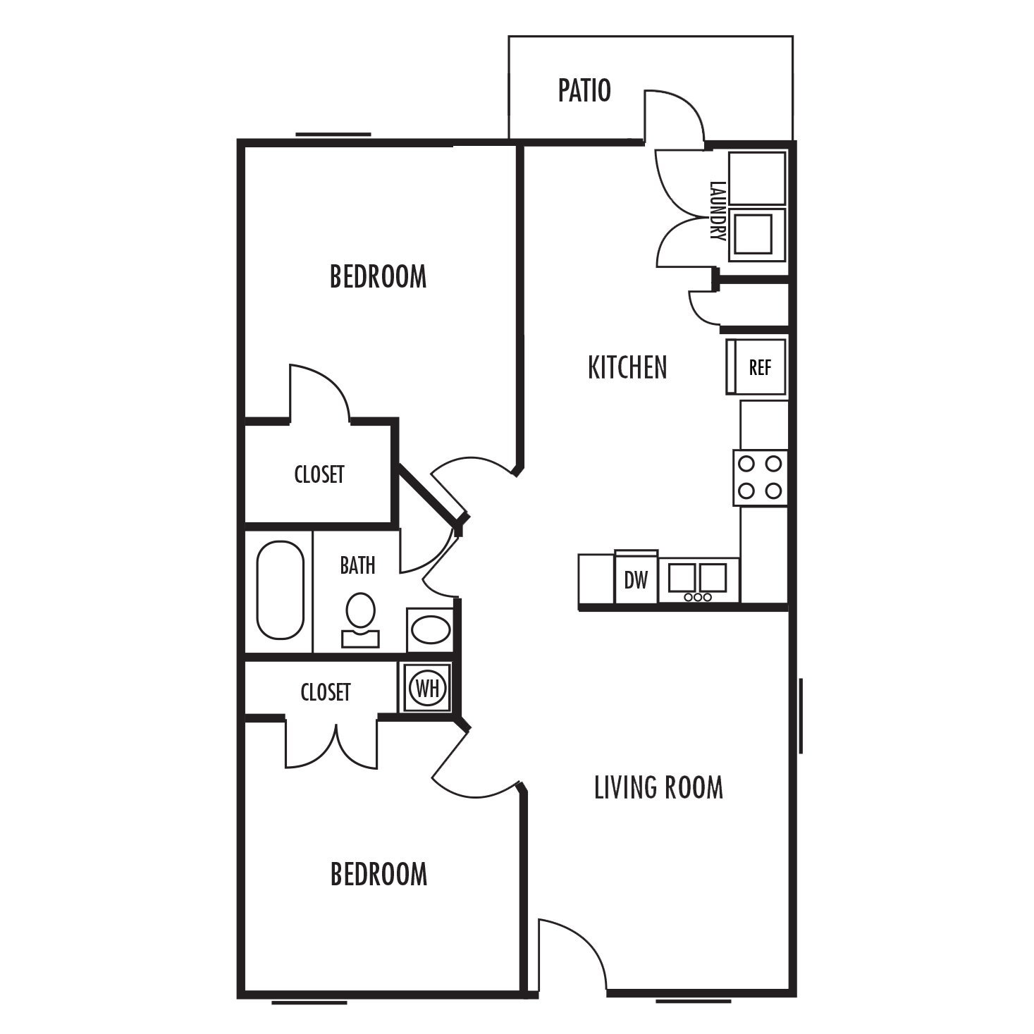 The Villa HC Floor Plan The Villa HC Floor Plan at Alexander Place Apartments in Salisbury. North Carolina, NC