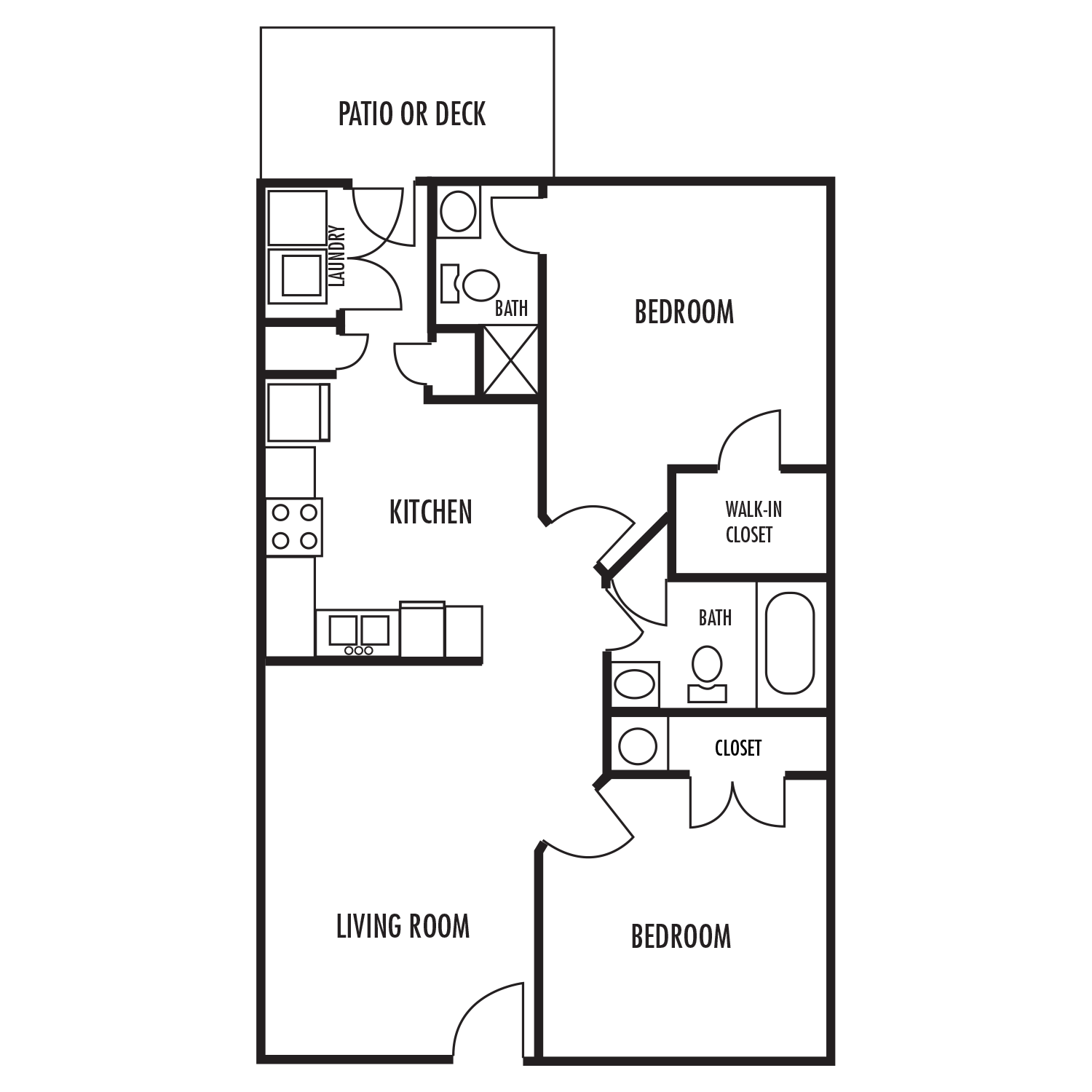 The Churchill Floor Plan The Churchill Floor Plan at The Village at Brierfield Apartment Homes in Charlotte, North Carolina, NC