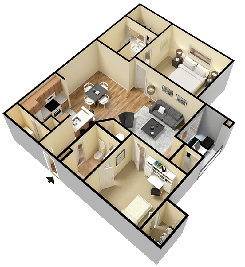 Rapallo Apartments Milano B floor plan