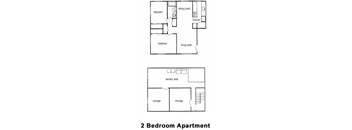 2 Bedroom, 1 Bath 850 sq. ft.
