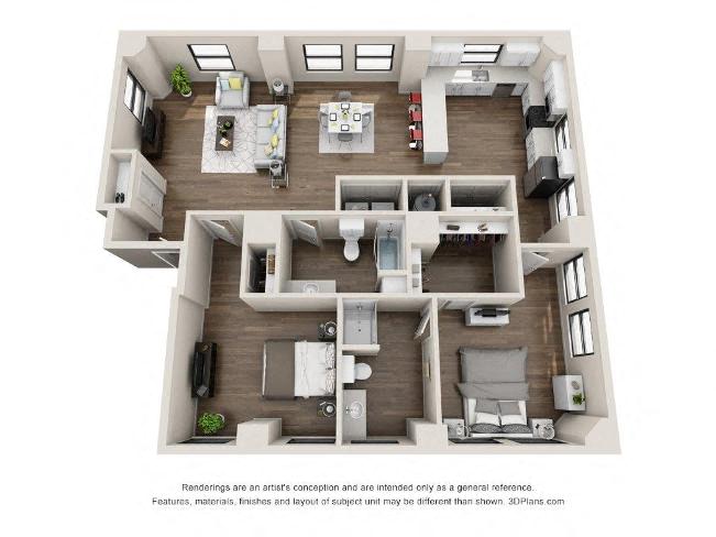 President Floor Plan at Studebaker Lofts, South Bend, Indiana