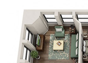 Conestoga 2 Bed 2 Bath Floor Plan Conestoga 2 Bed 2 Bath Floor Plan at Studebaker Lofts, South Bend
