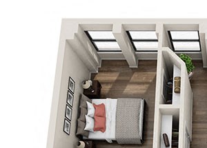 Power Hawk 2 Bed 2 Bath Floor Plan Power Hawk 2 Bed 2 Bath Floor Plan at Studebaker Lofts, South Bend, Indiana