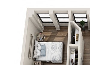 Scotsman 2 Bed 2 Bath Floor Plan Scotsman 2 Bed 2 Bath Floor Plan at Studebaker Lofts, South Bend, 46601