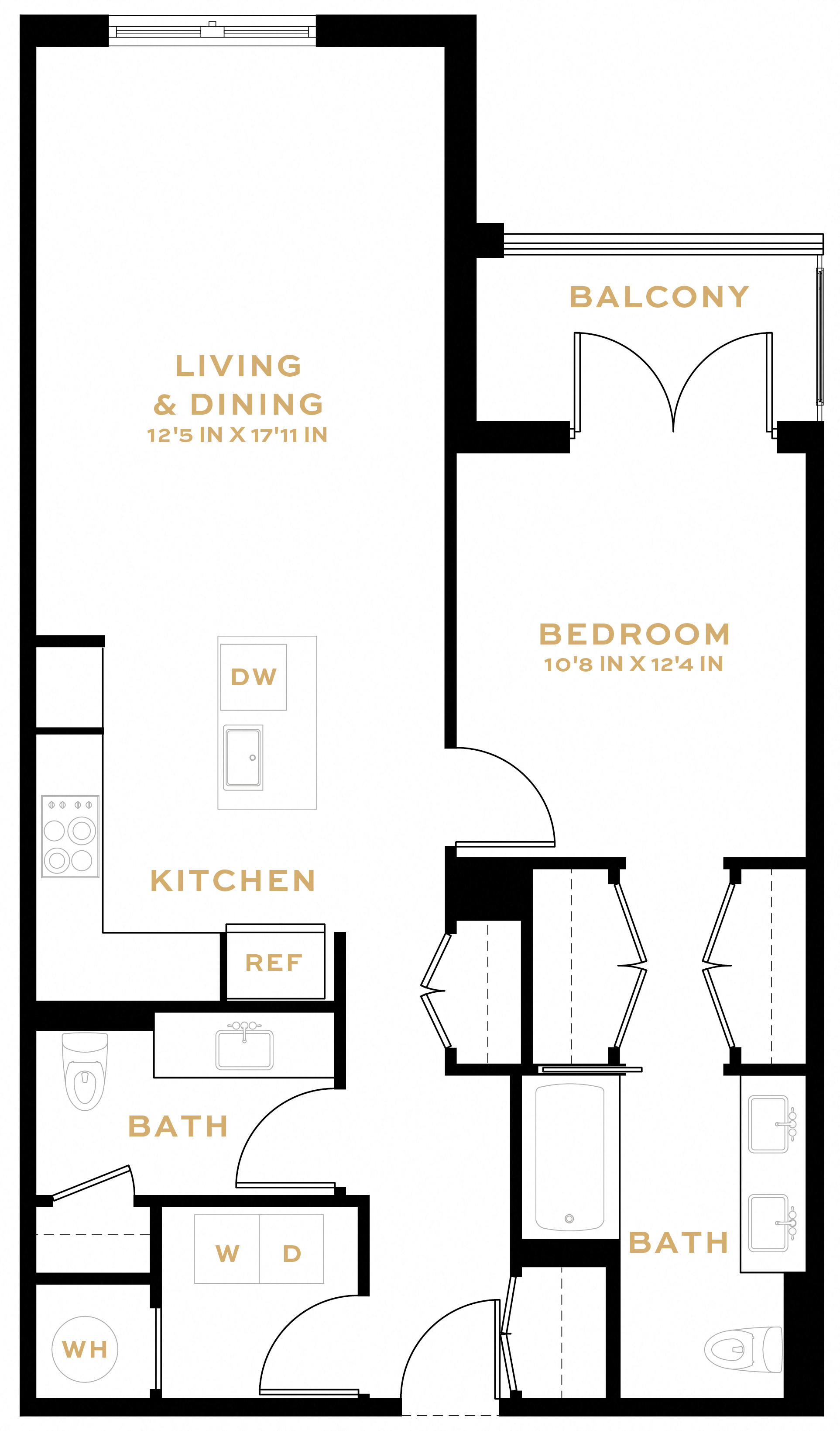 1 Bedroom - 1 Bath | A03