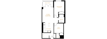 1 Bedroom Den - 1 Bath | AD06